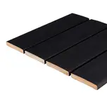 Deska elewacyjna z modrzewia syberyjskiego palonego 20×120 mm — rude usłojenie na zwęglonym tle