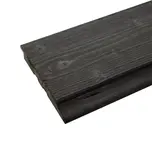 Deska świerkowa palona 95×20 mm w kolorze srebrnym na białym tle