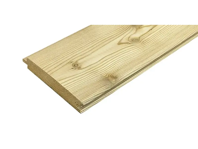Deska elewacyjna z modrzewia syberyjskiego Profil C 20×120 mm z zamkiem pióro-wpust — zdjęcie produktowe na białym tle
