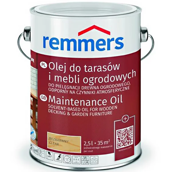 Metalowa puszka oleju do tarasów i mebli ogrodowych o pojemności 2,5 litra