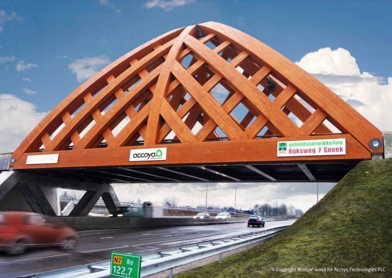 Ekologiczny most z drewna Accoya